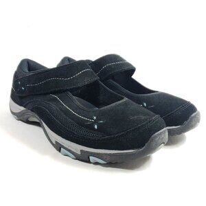 Ryka Womens Size 12 Mary Jane Black Suede Walking Shoes